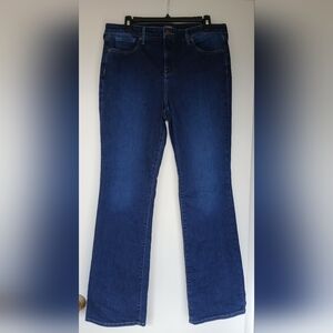 NYDJ Barbara Bootcut Jeans Womens Size 12 Blue Mid Rise Lift Tuck Denim Stretch